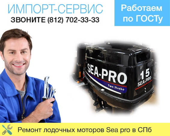 Ремонт лодочных моторов Sea pro в Санкт-Петербурге