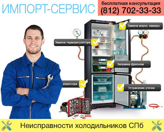 Неисправности холодильников Санкт-Петербурге