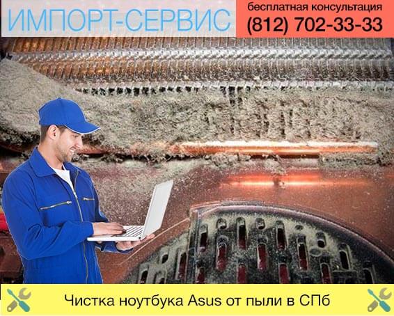 Чистка ноутбука Asus от пыли в Санкт-Петербурге
